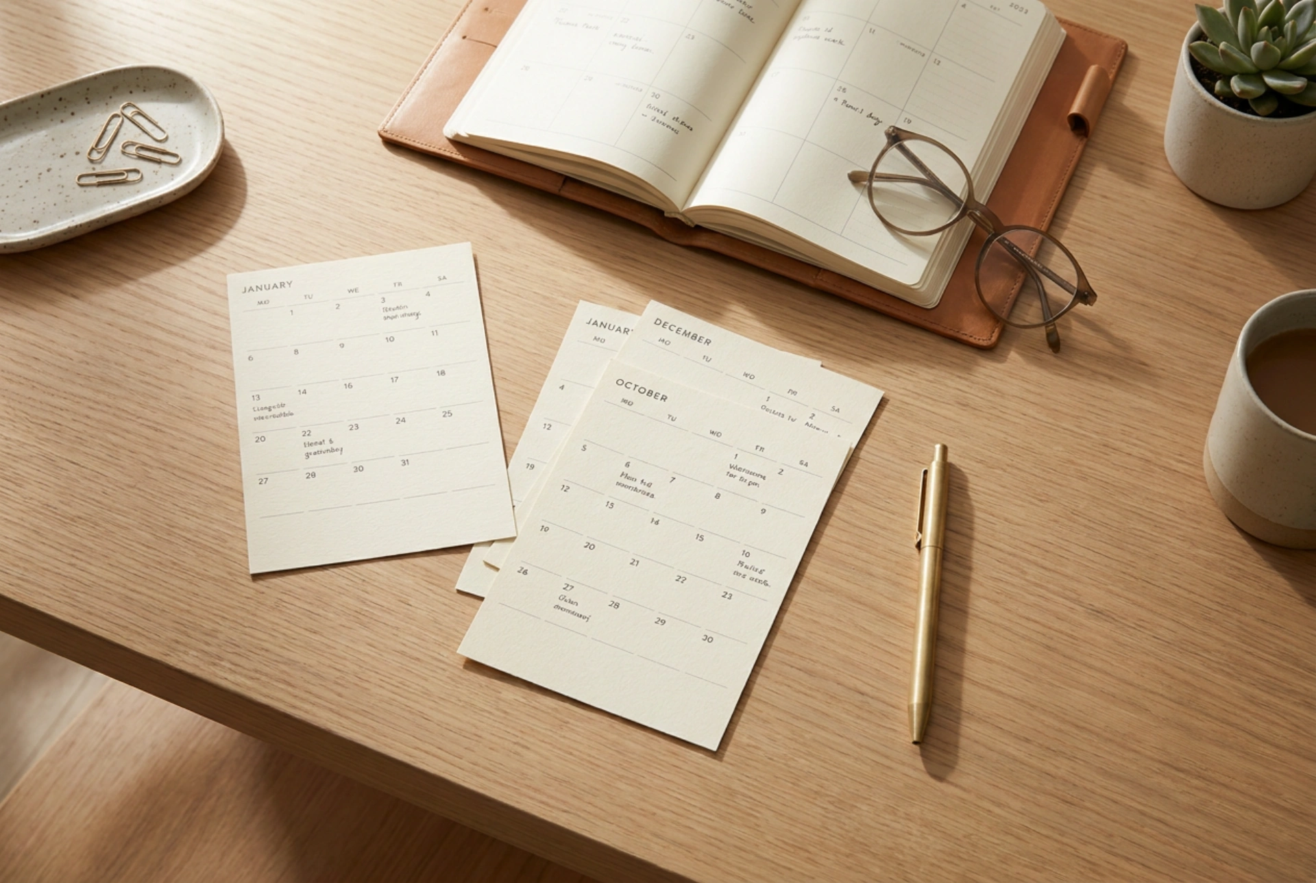 Come utilizzare i fogli di calendario stampati per la pianificazione settimanale