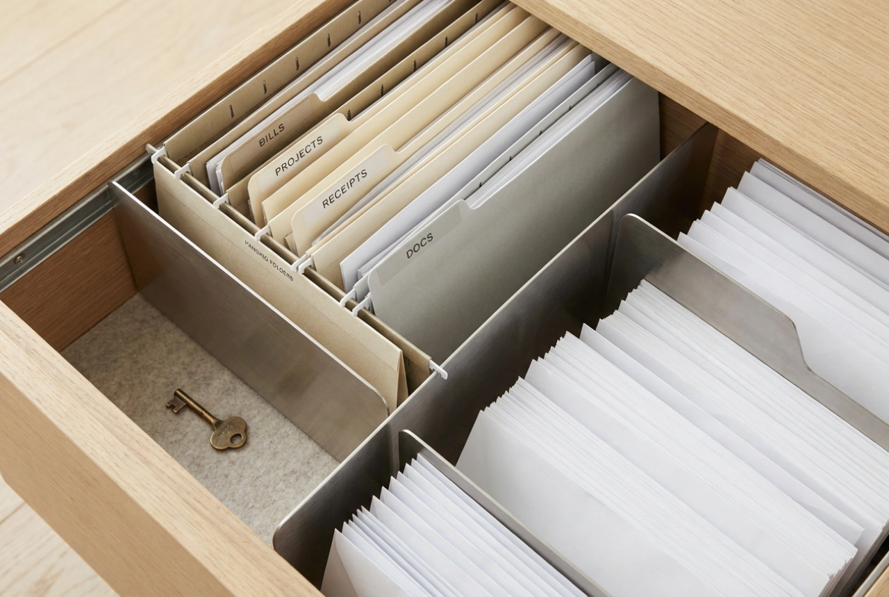 Come archiviare i documenti negli schedari chiusi a chiave