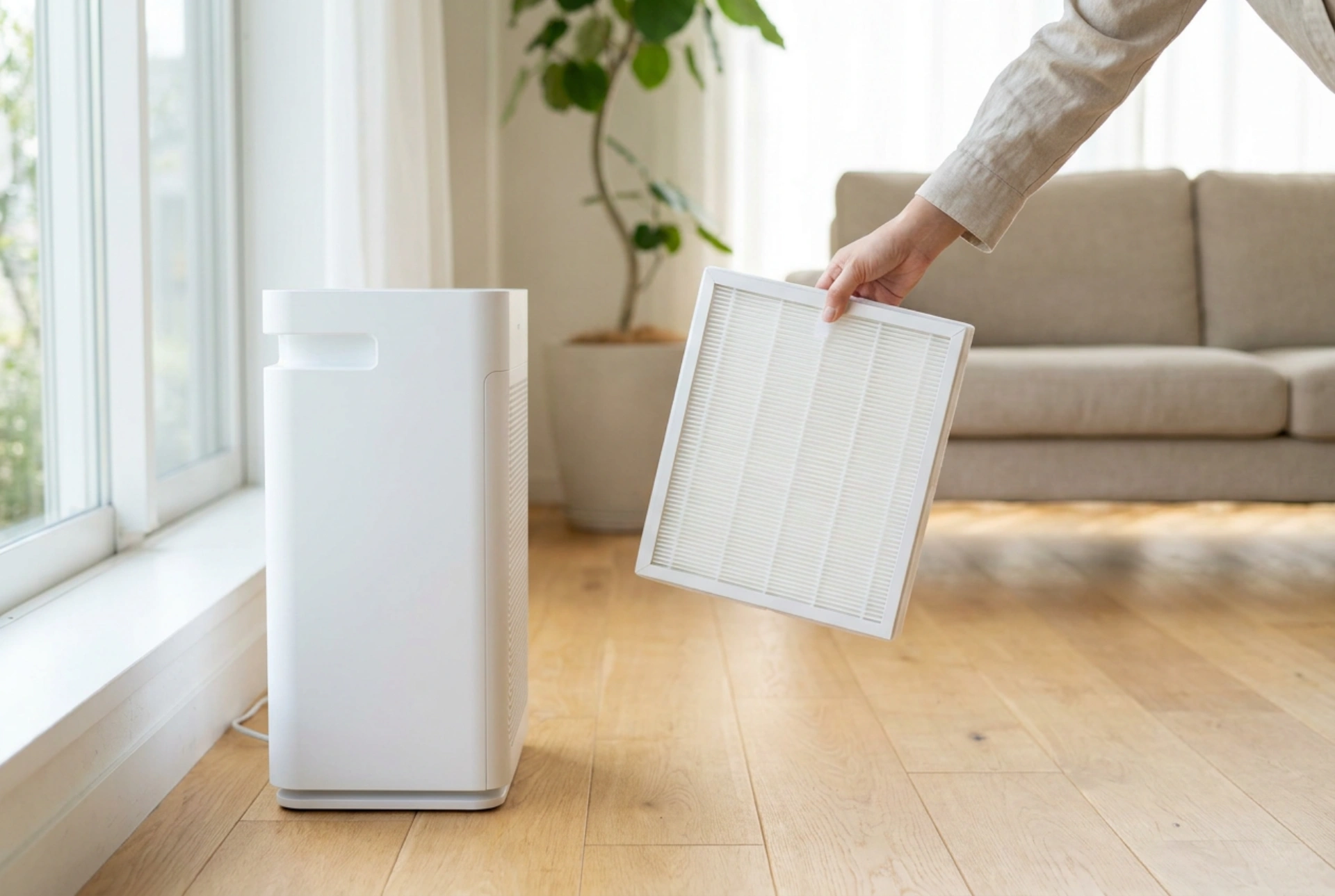 Purificatore d'aria per allergici e sostituzione regolare dei filtri