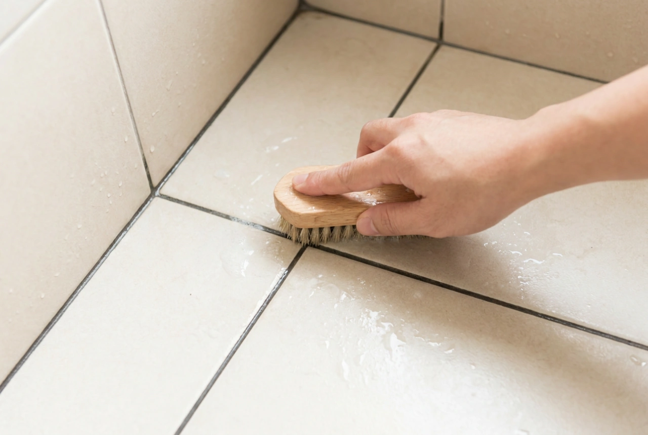 Come usare la spazzola per pulire le fughe negli angoli