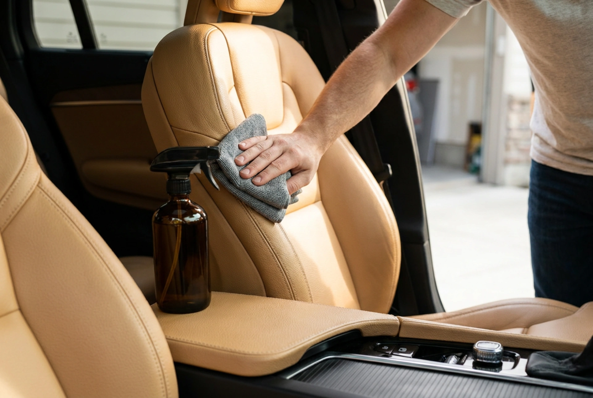 Come pulire i sedili in pelle dell'auto dallo sporco quotidiano
