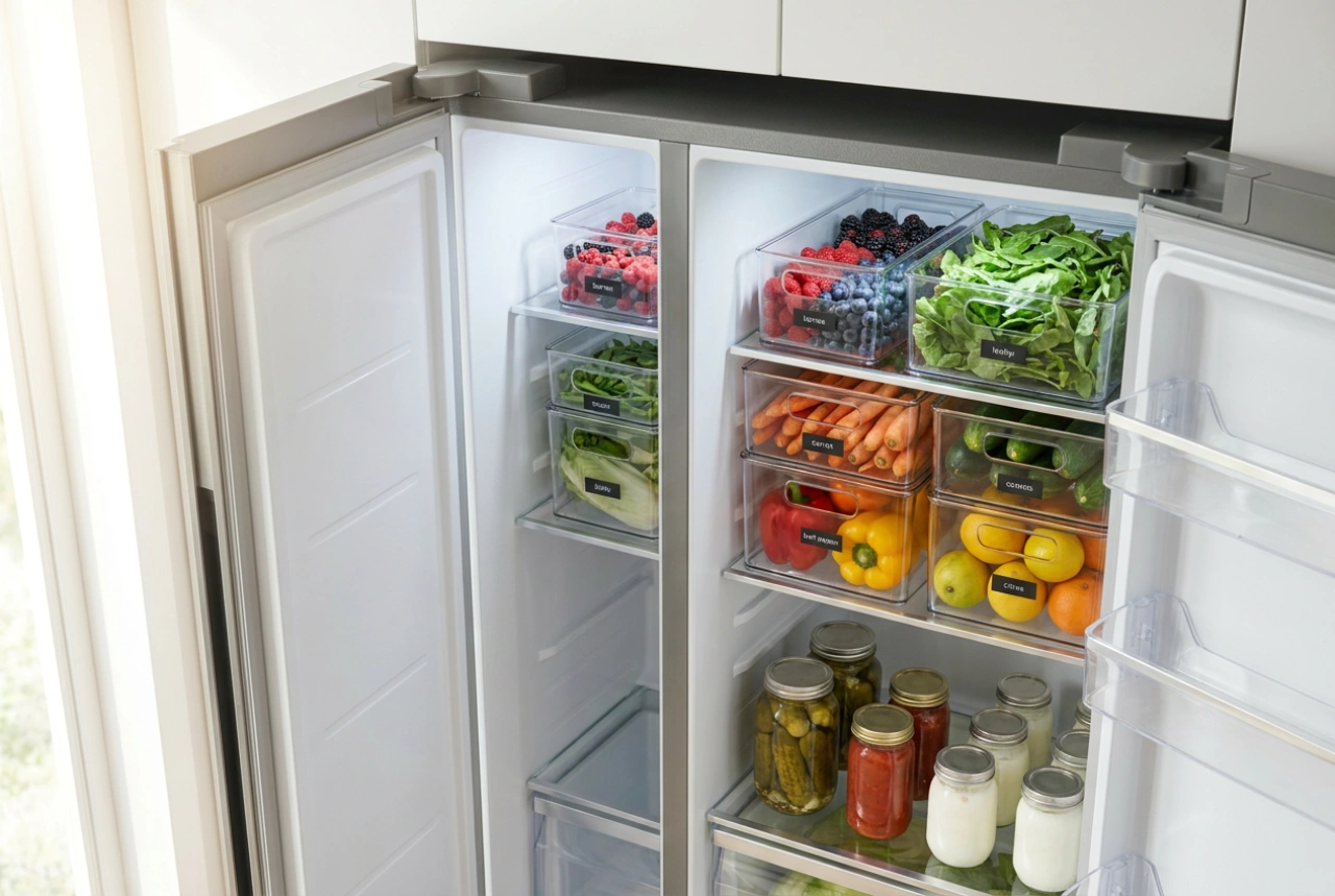 Come organizzare un frigorifero side-by-side con cassetti