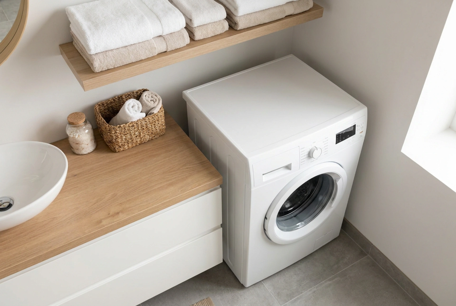 Come scegliere la lavatrice per un bagno piccolo e mantenere la massima funzionalità