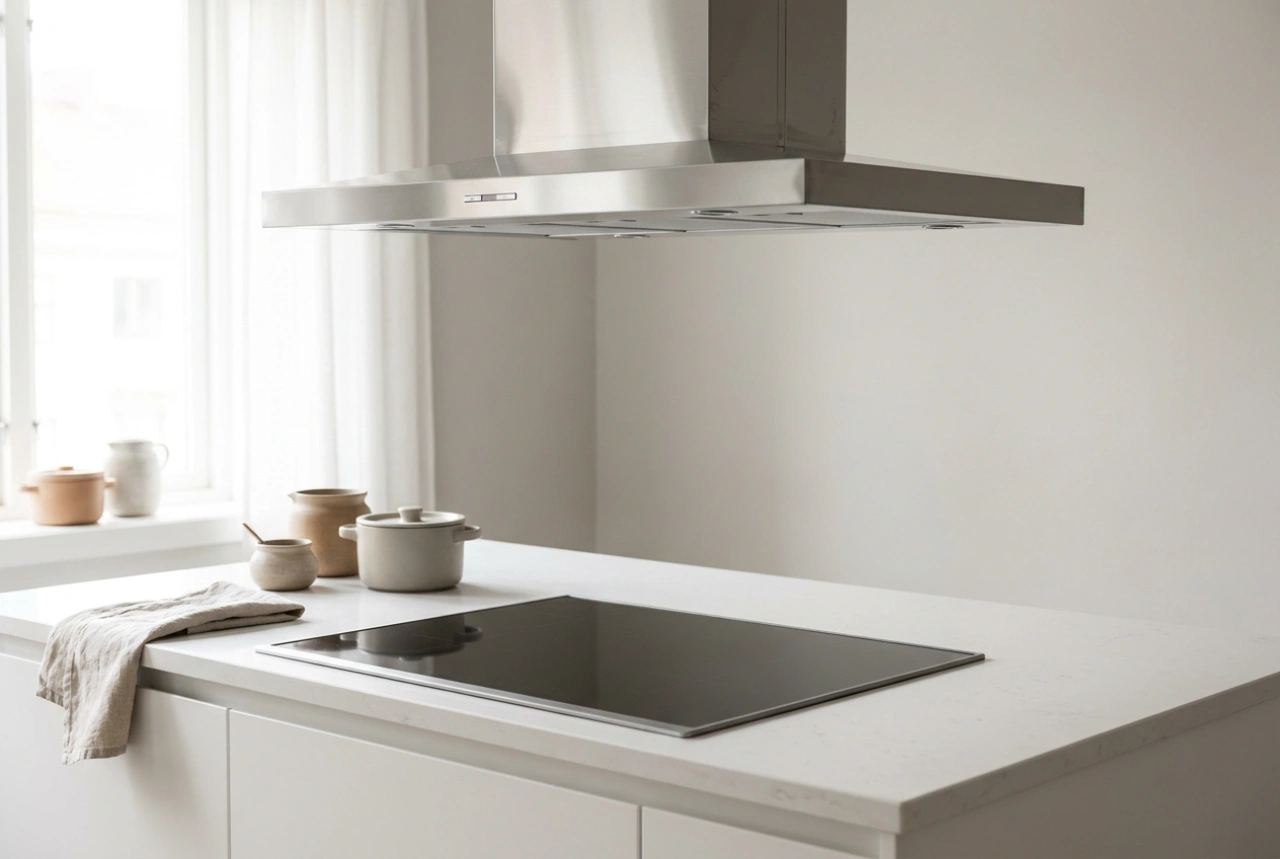 La corretta altezza della cappa sopra il piano a induzione in cucina