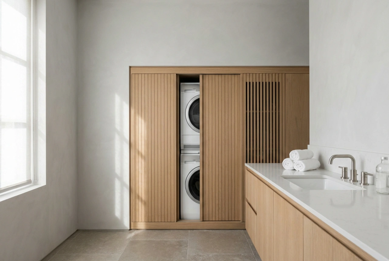 Lavatrice a incasso in bagno con adeguata ventilazione del mobile